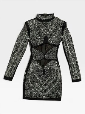 Emprada Black mini Rhinestone Dress size Small